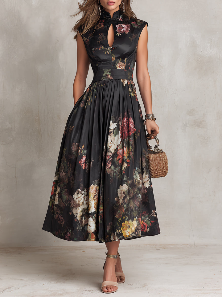Sienna • Midi-jurk met bloemenprint
