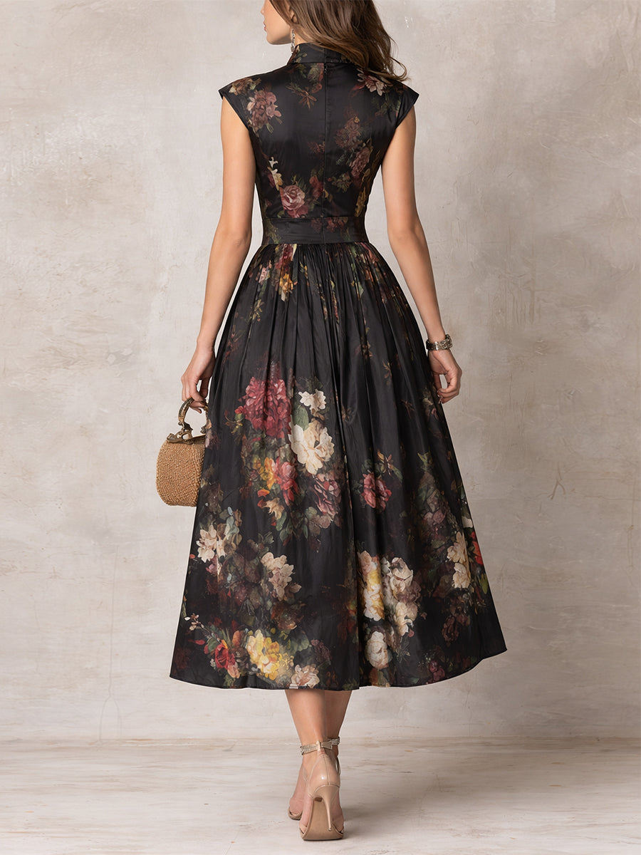 Sienna • Midi-jurk met bloemenprint