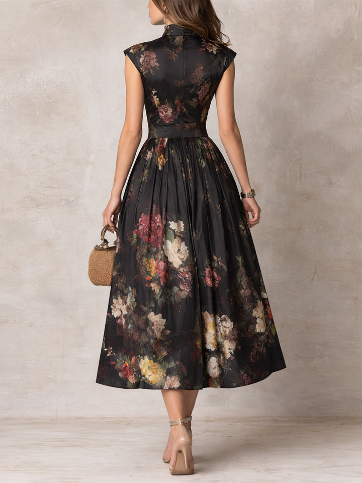 Sienna • Midi-jurk met bloemenprint