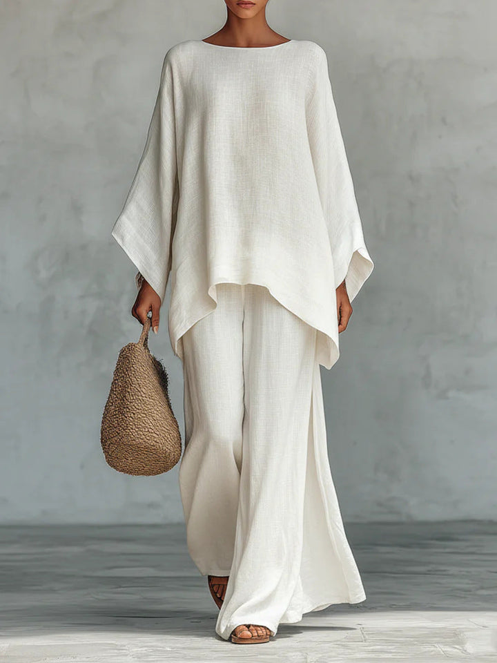Beatrice - Set van Top en Vloeiende Broek in Minimalistische