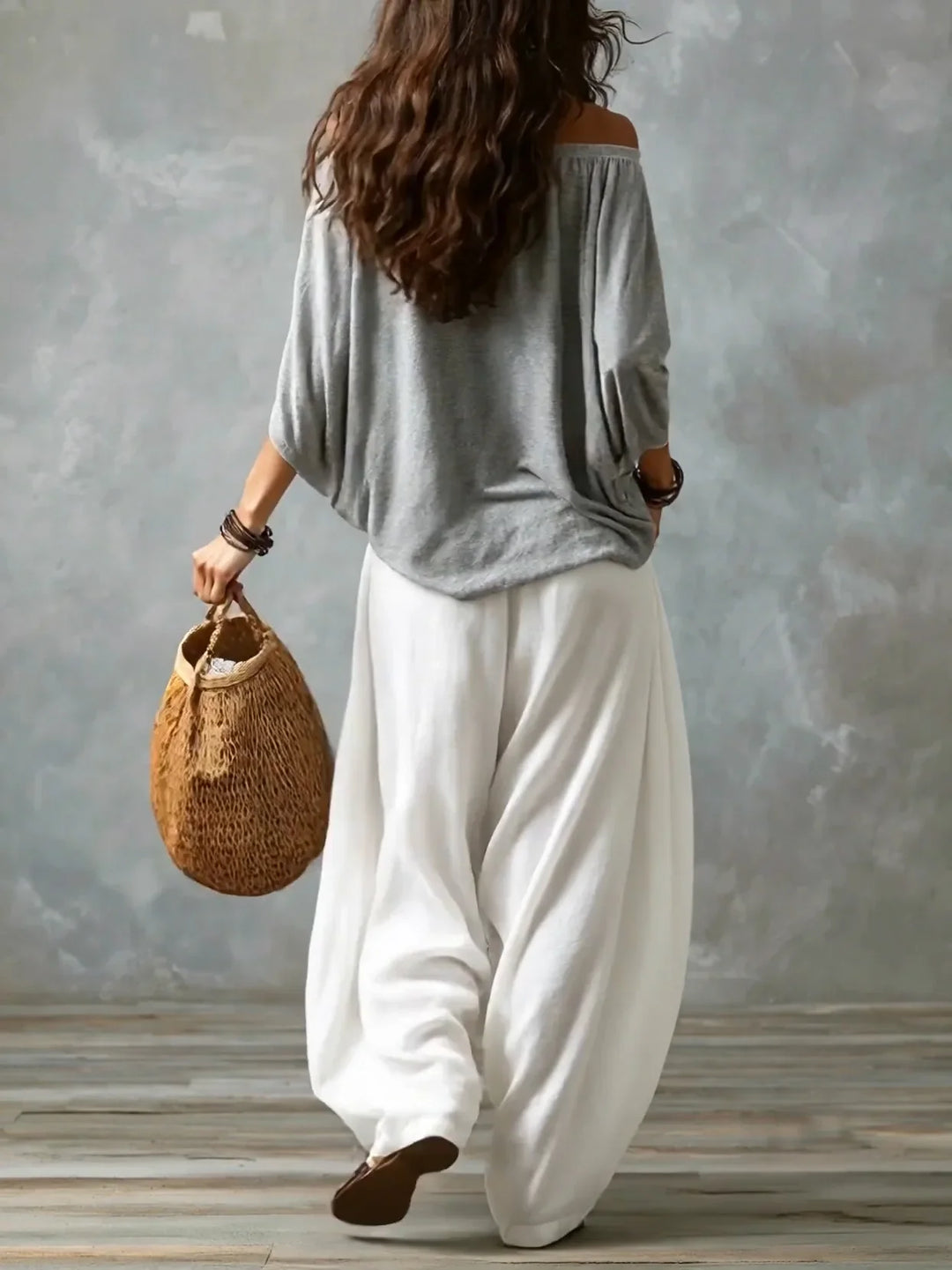 Off-Shoulder Top & Lantaarnbroek Set