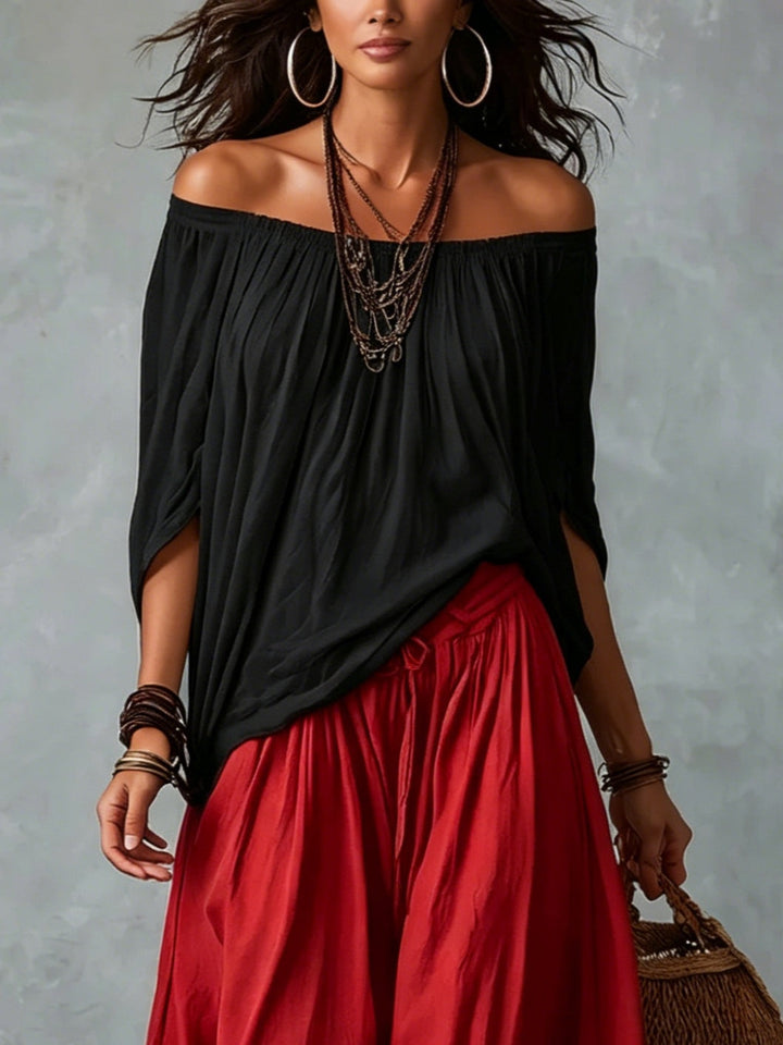 Off-Shoulder Top & Lantaarnbroek Set