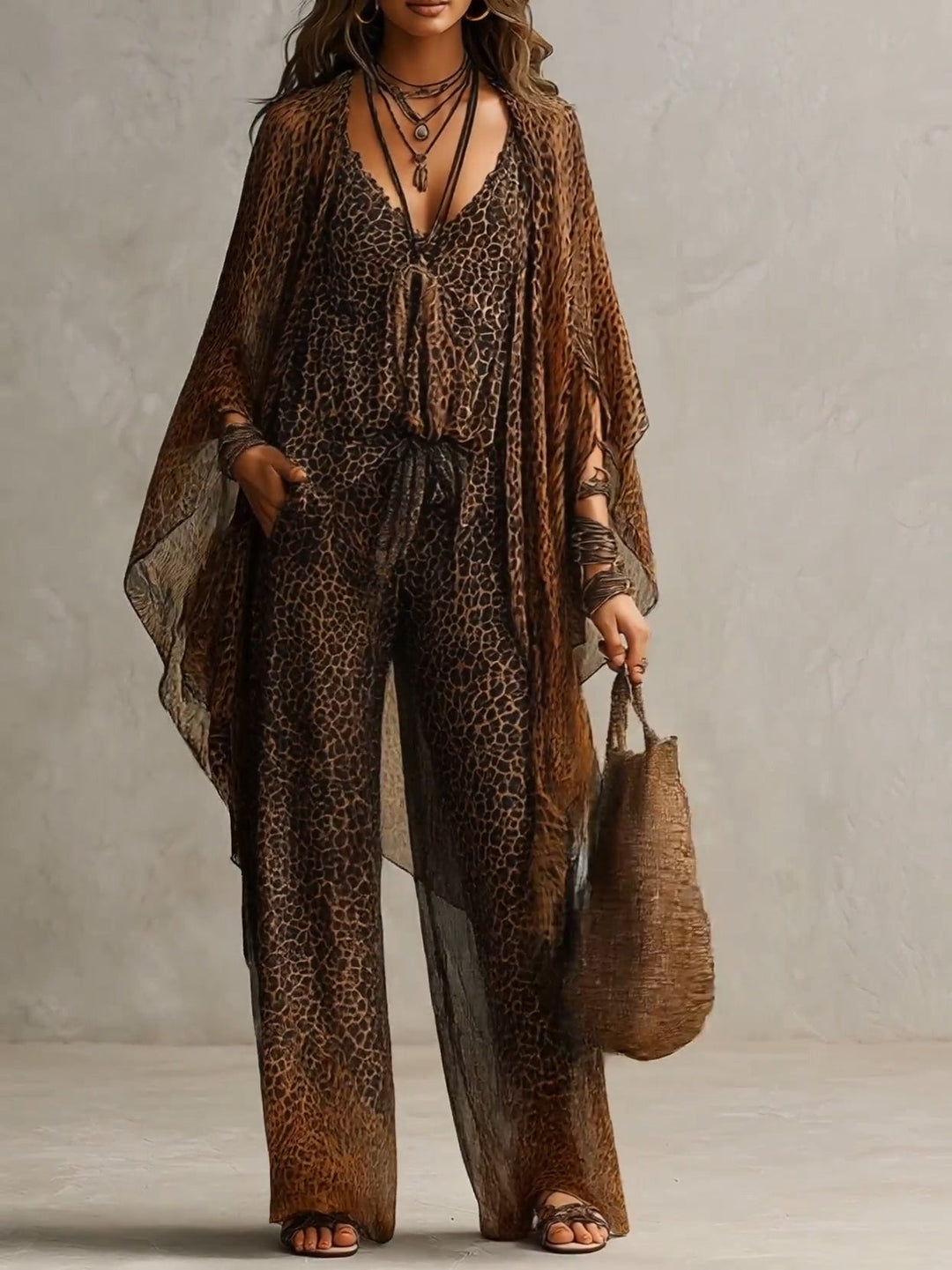 Boho Luipaard Luxe 3-delige Set