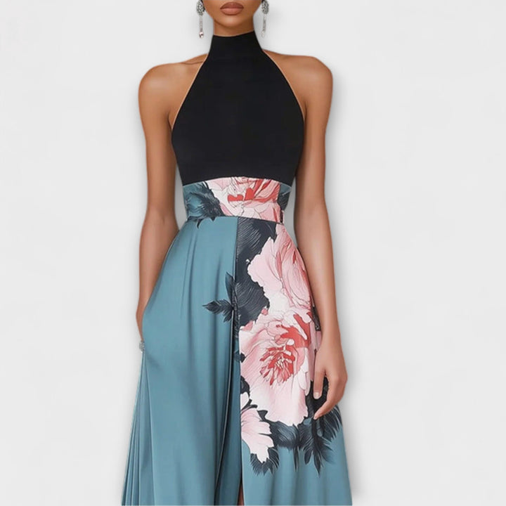 Natalie - Maxi A-lijn Jurk met Bloemenprint