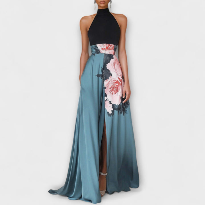 Natalie - Maxi A-lijn Jurk met Bloemenprint