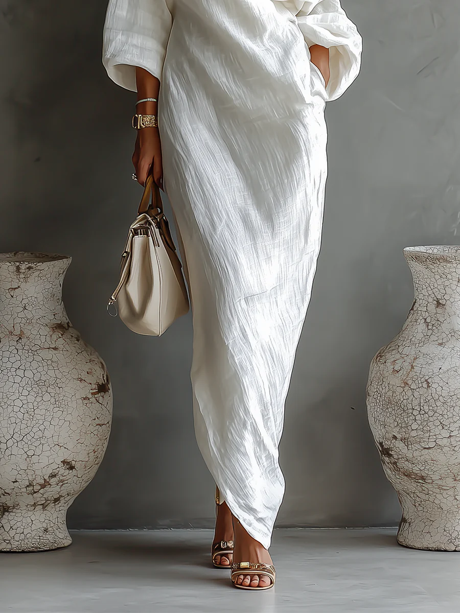 Elise™ | Elegante, asymmetrische maxi-jurk