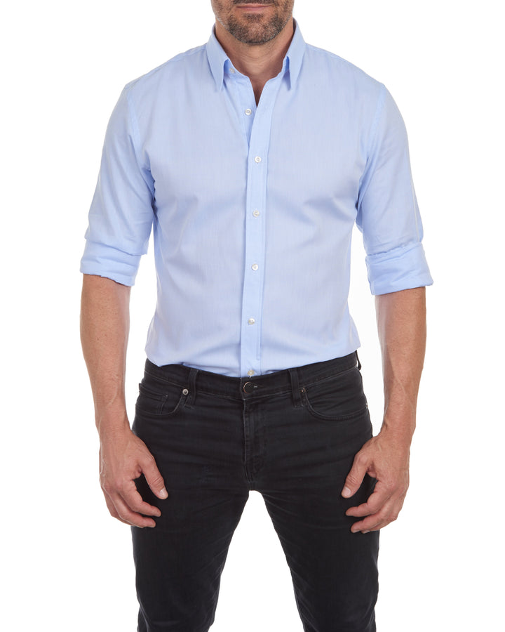Desmond | Heren Fitted Zip-Up Shirt