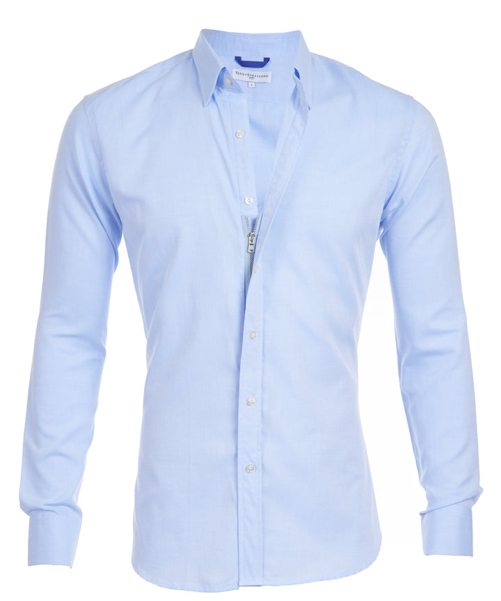 Desmond | Heren Fitted Zip-Up Shirt