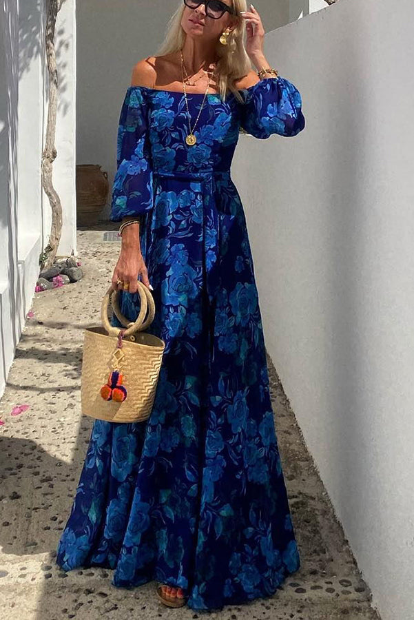 Luna™ | Maxi Jurk met Bloemenprint en Mouwen