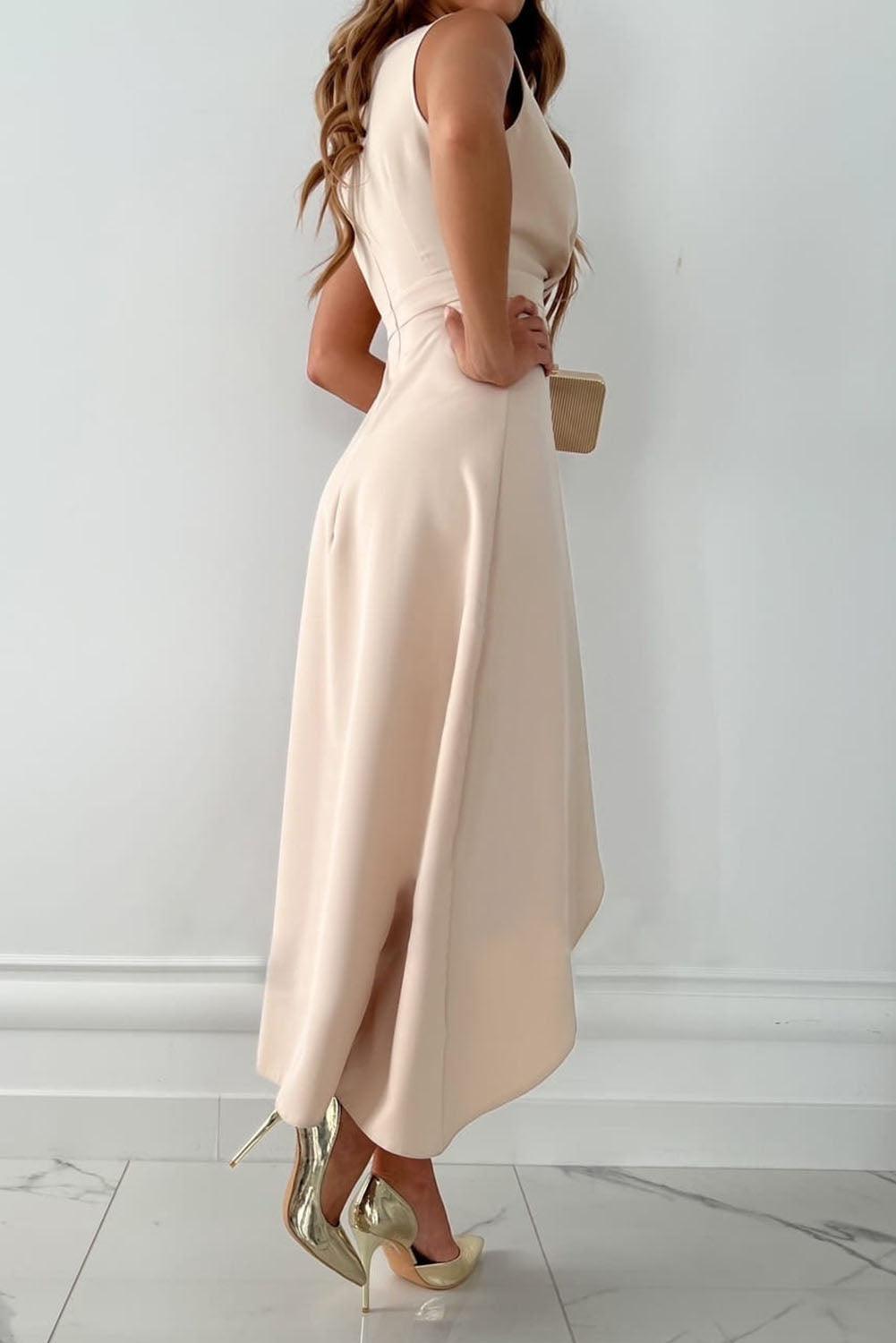 Charlotte™ | Midi Portefeuille Jurk met V-Hals