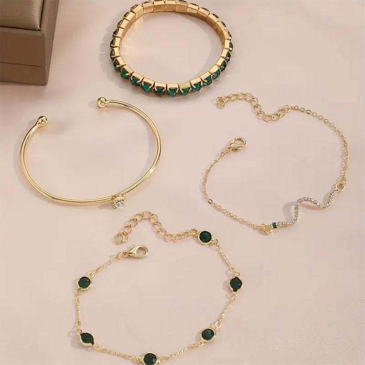 Groene Edelsteen Armbandenset
