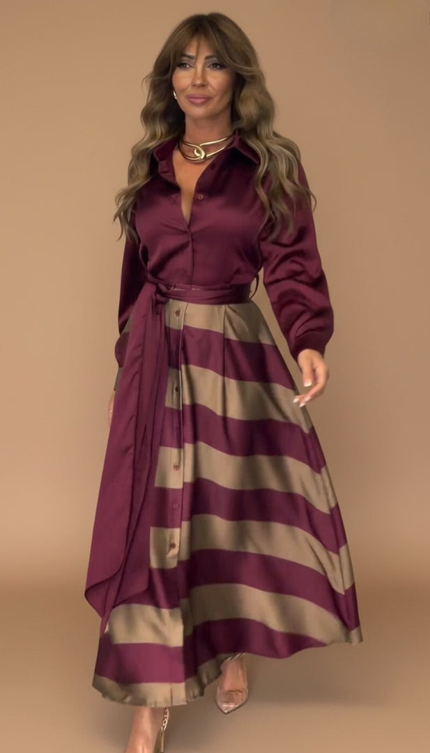 Mila™ | Gestreepte Maxi Jurk