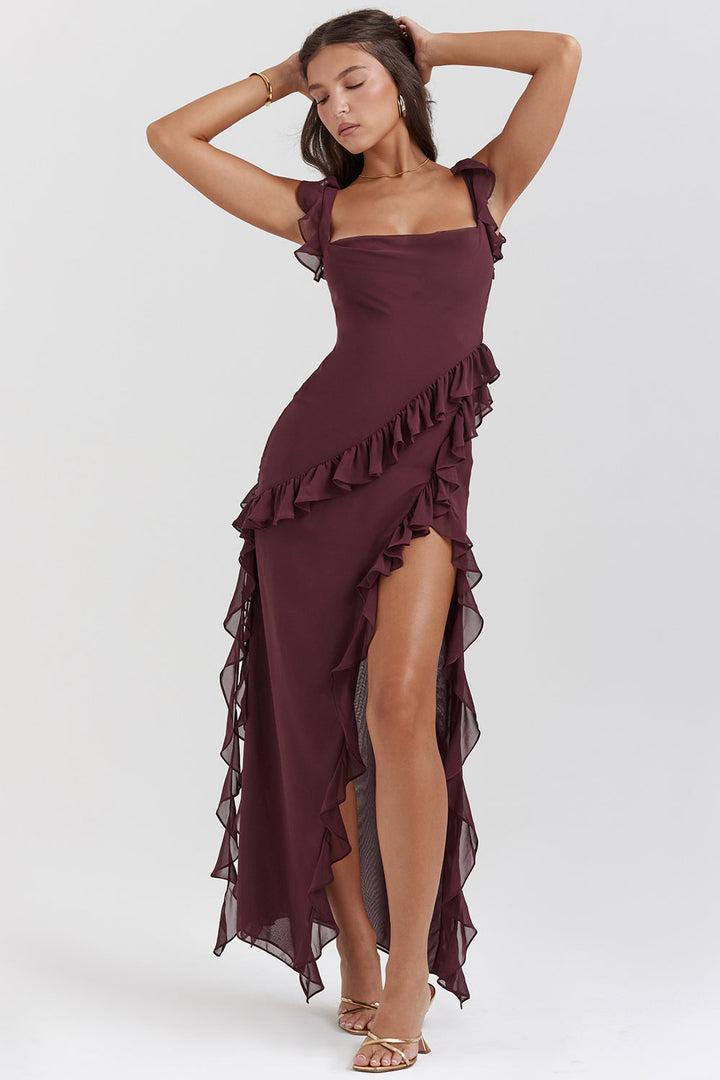 Cia | Jurk met ruffles en charme