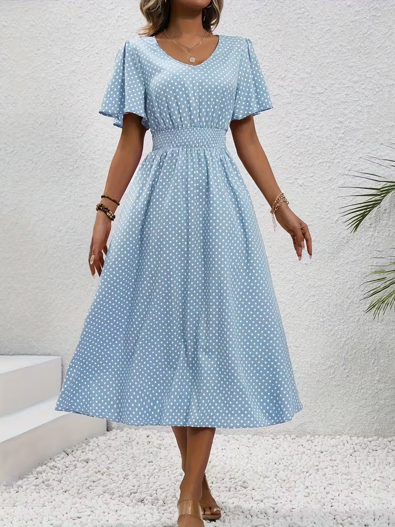 La Scintilla | Elegante Pois Jurk Élisa