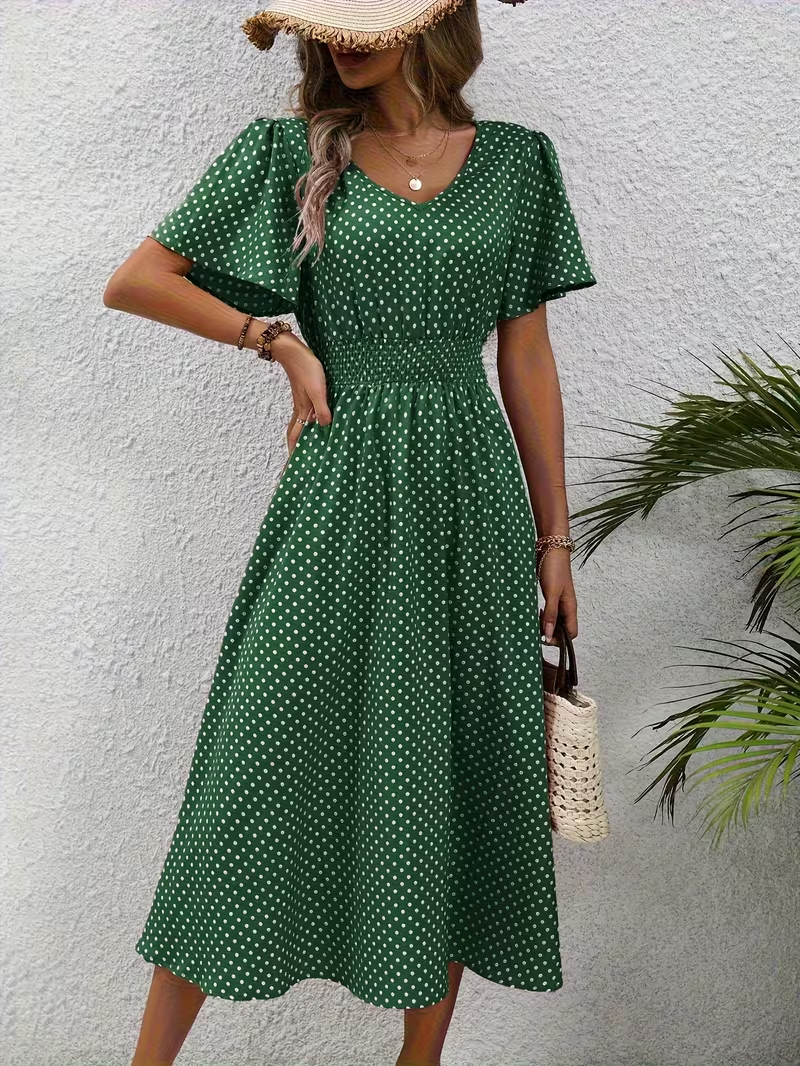 La Scintilla | Elegante Pois Jurk Élisa
