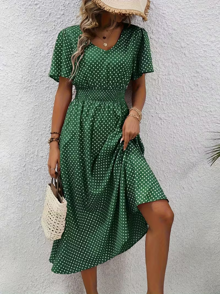 La Scintilla | Elegante Pois Jurk Élisa