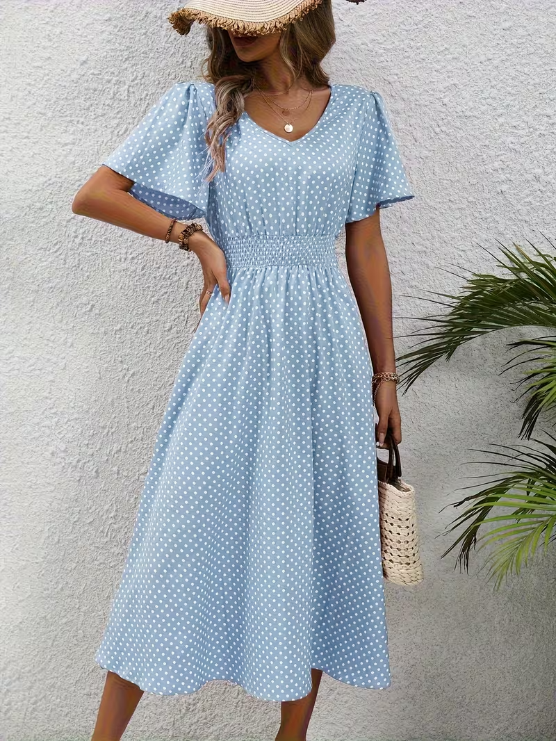 La Scintilla | Elegante Pois Jurk Élisa
