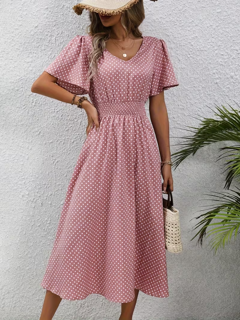 La Scintilla | Elegante Pois Jurk Élisa