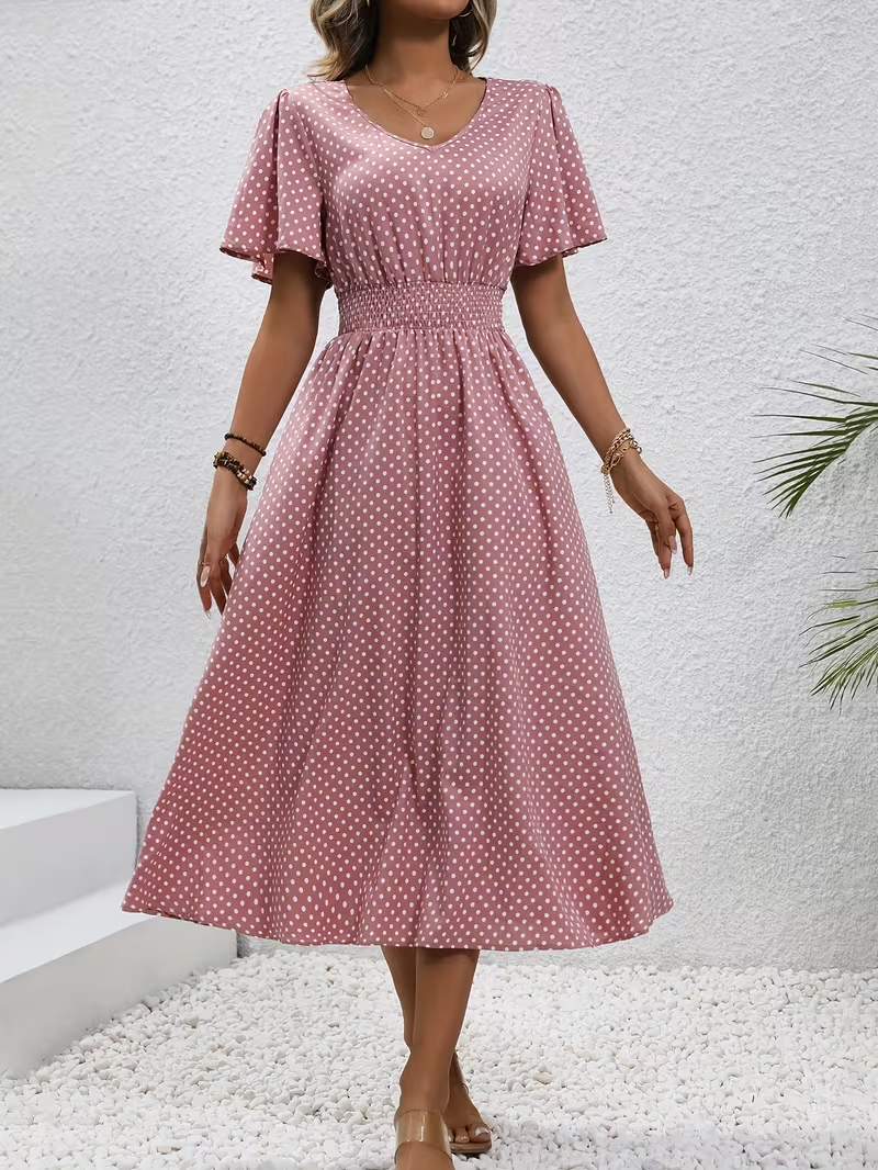 La Scintilla | Elegante Pois Jurk Élisa