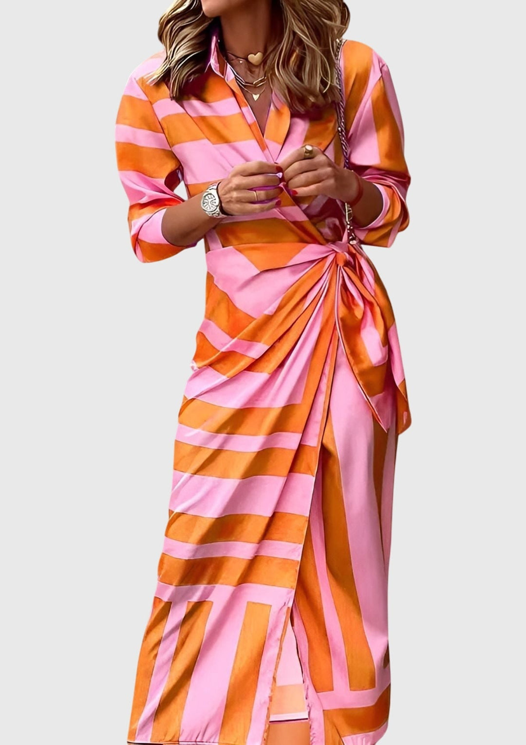 Everly | Elegante Wikkeldress met Print