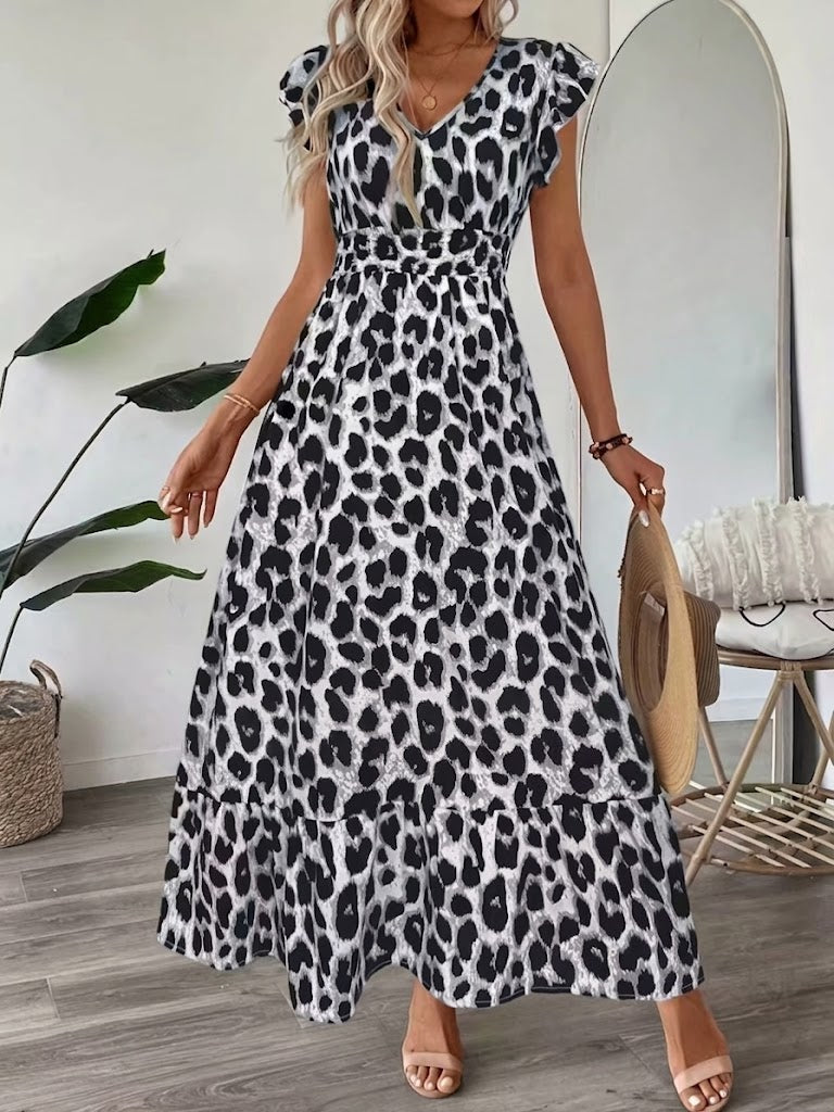 Candela - Maxidress in barokstijl met V-hals