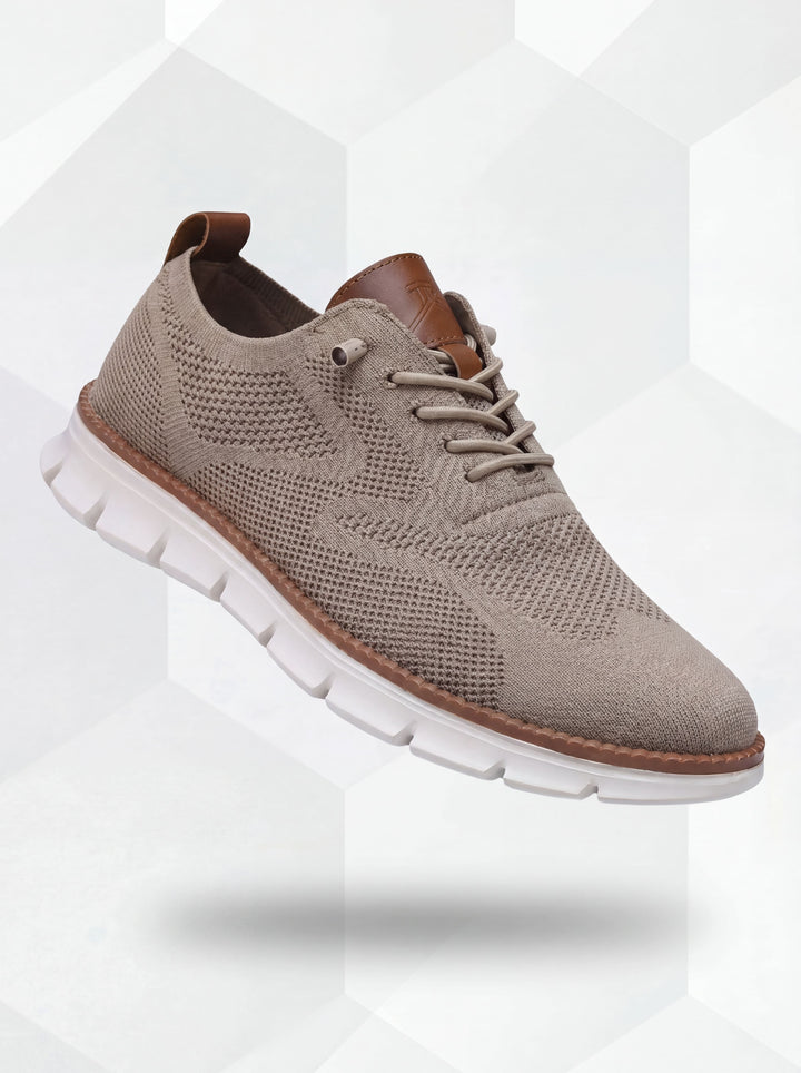 Ultracomfortabele Ademend Schoenen: Khaki-Wit