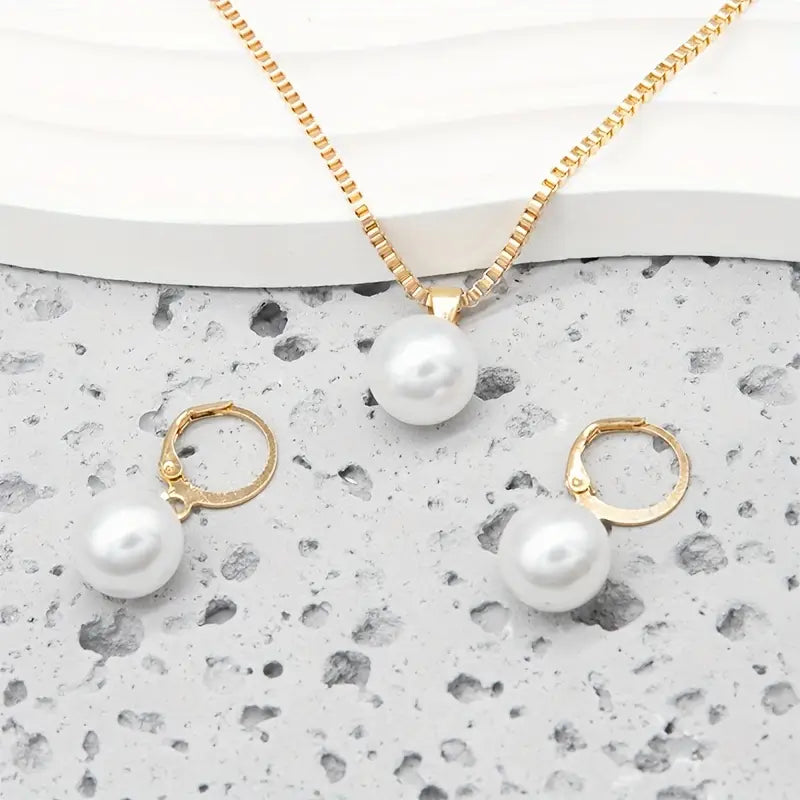 Elegante gouden parelset