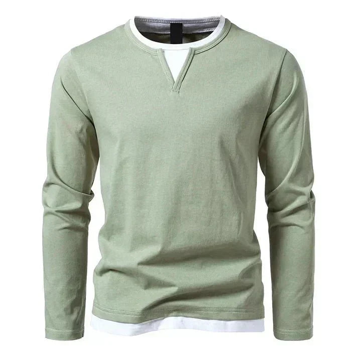 Alwin | Premium Langarmshirt Gemaakt van Gepeigde Katoen