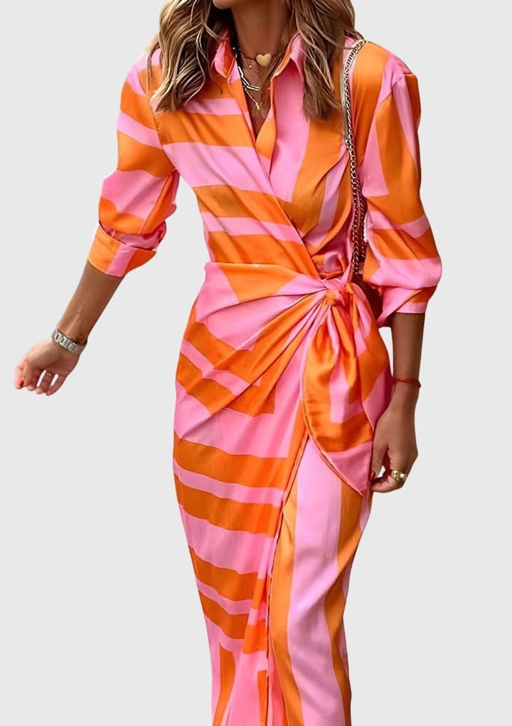 Everly | Elegante Wikkeldress met Print