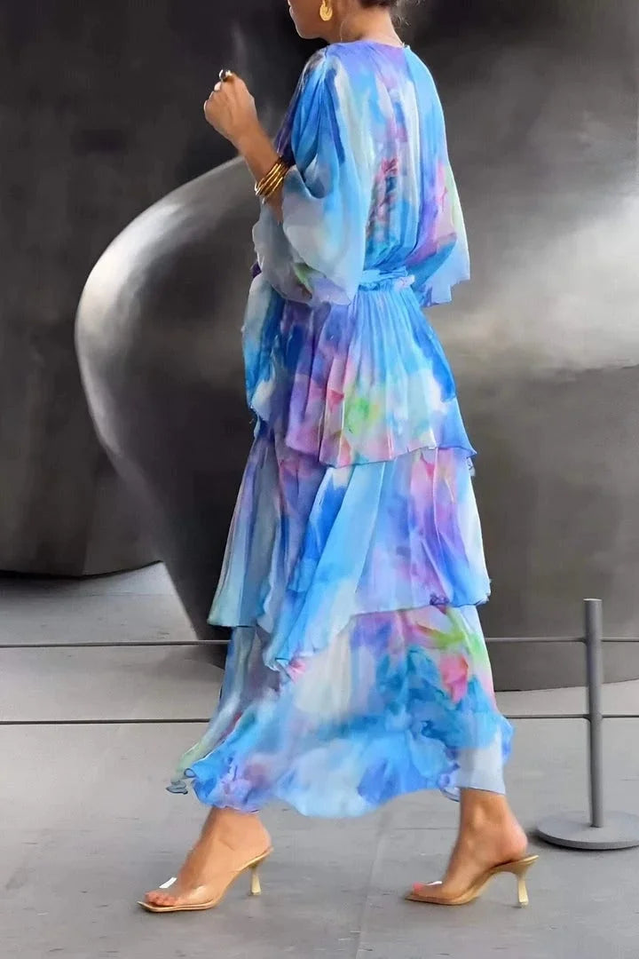 Cassia – Elegante chiffon jurk