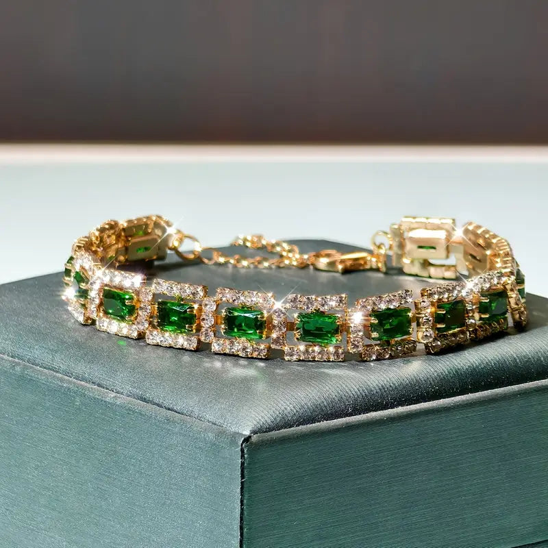 Emerald Groene Statement Gouden Armband