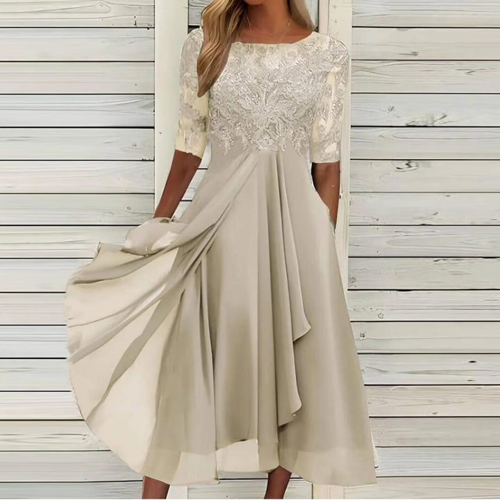 Harper™ | Elegante midi-jurk van kant