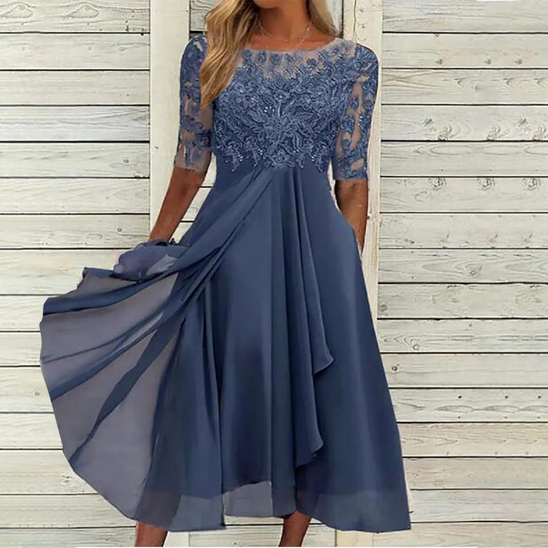 Harper™ | Elegante midi-jurk van kant