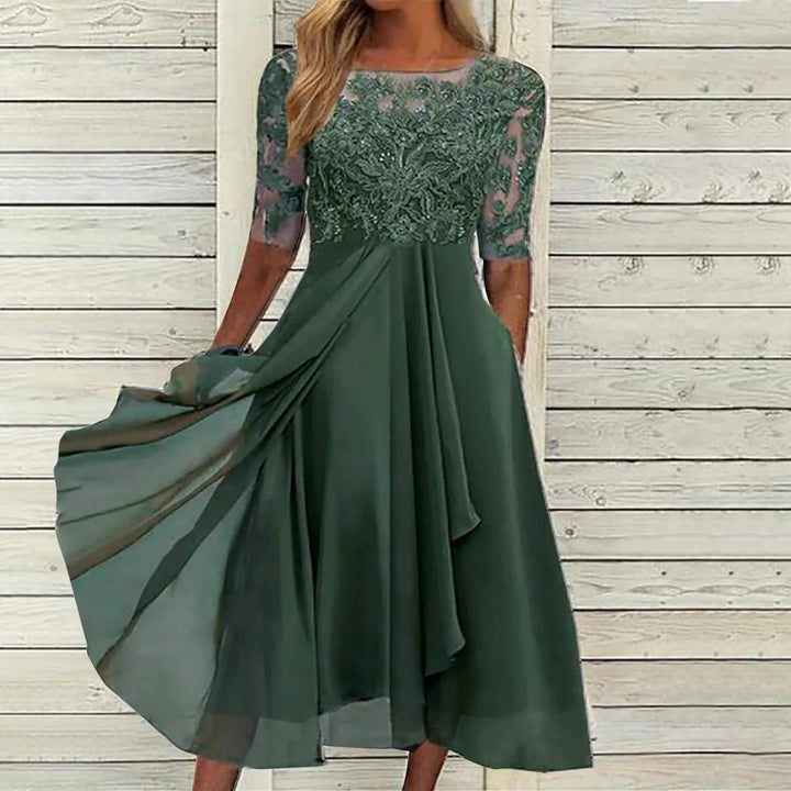 Harper™ | Elegante midi-jurk van kant