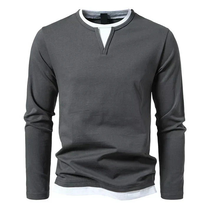 Alwin | Premium Langarmshirt Gemaakt van Gepeigde Katoen