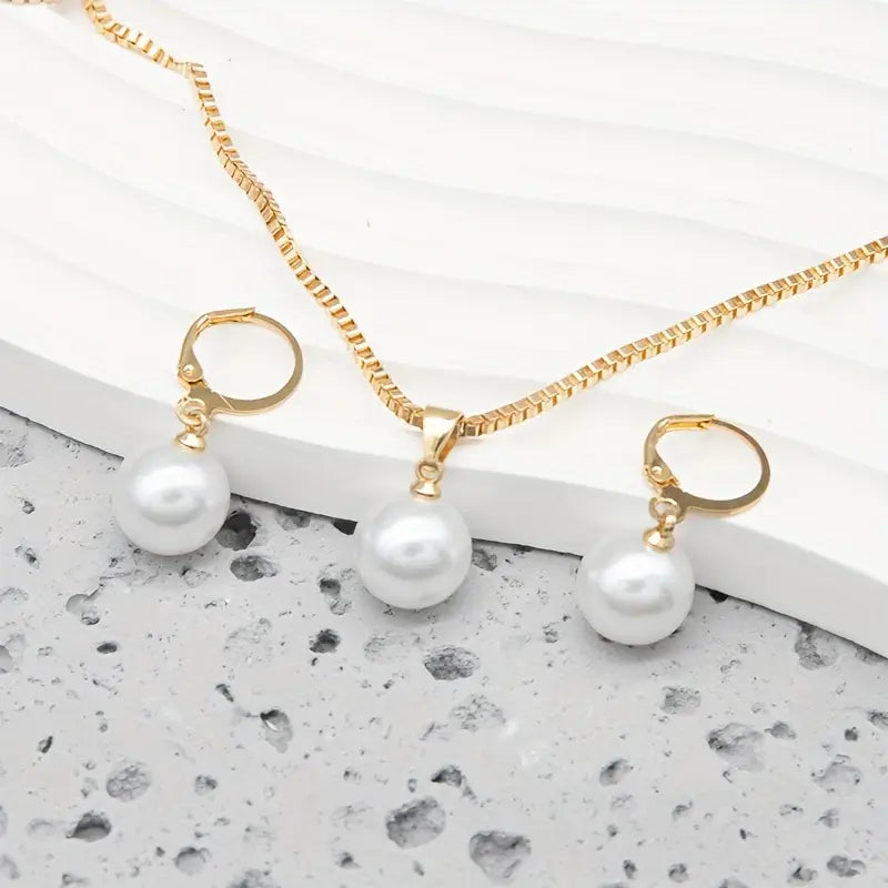 Elegante gouden parelset