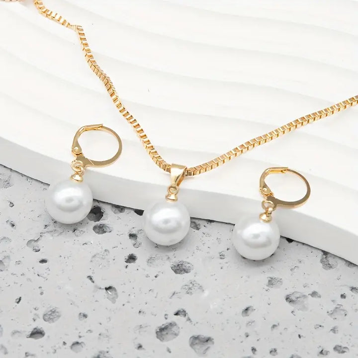 Elegante gouden parelset