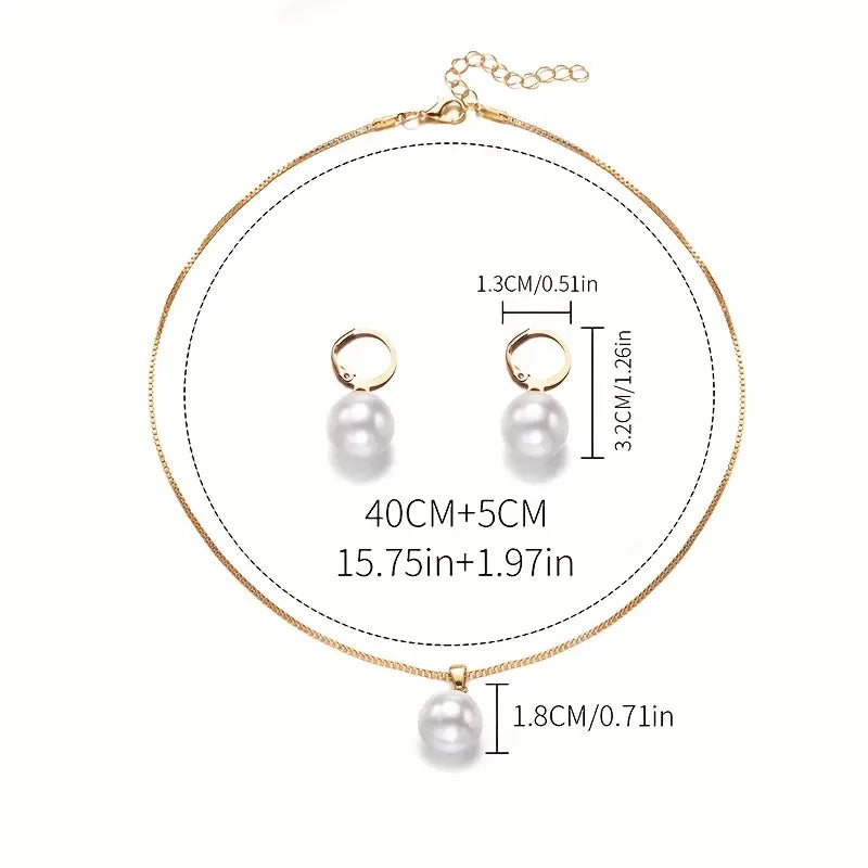 Elegante gouden parelset