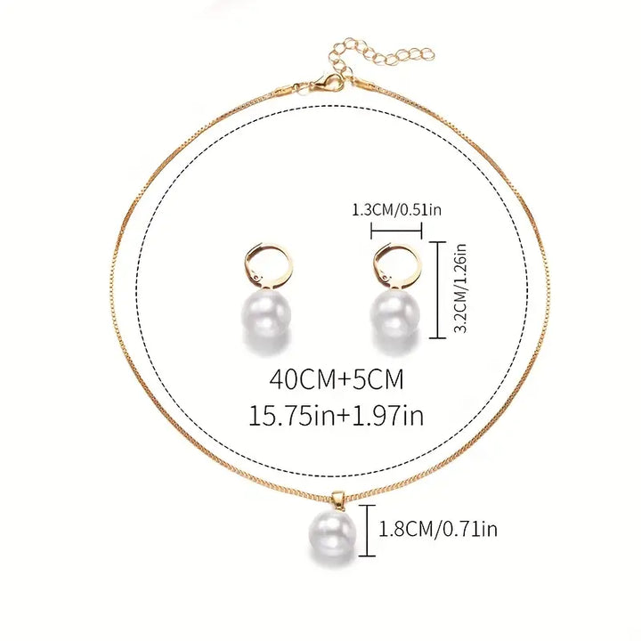 Elegante gouden parelset