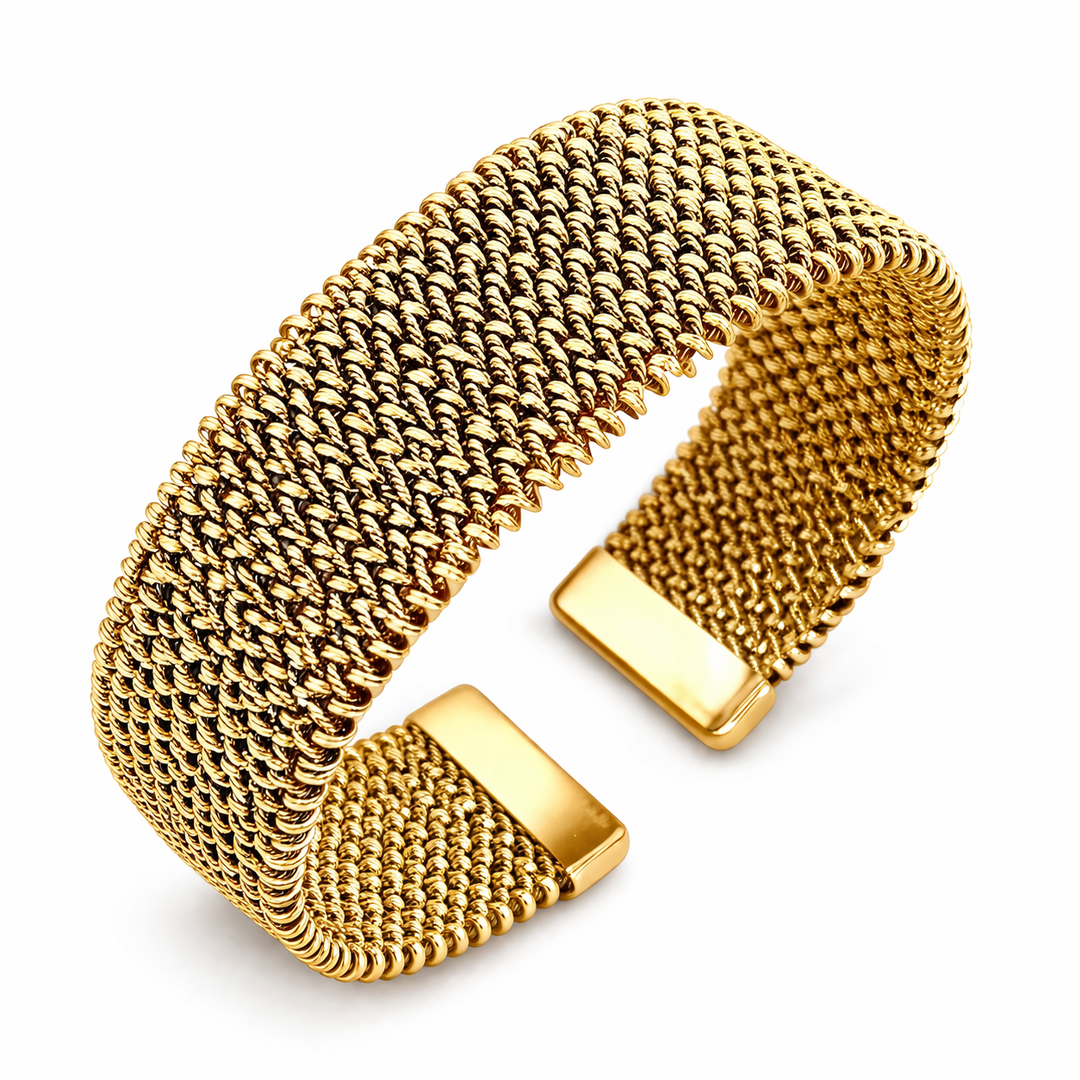 Vintage gouden mesh armband