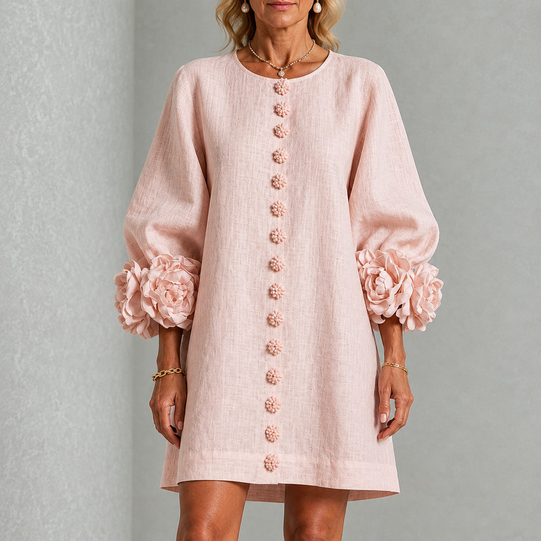 Lola | Mini-jurk met bloemenprint en knoopsluiting