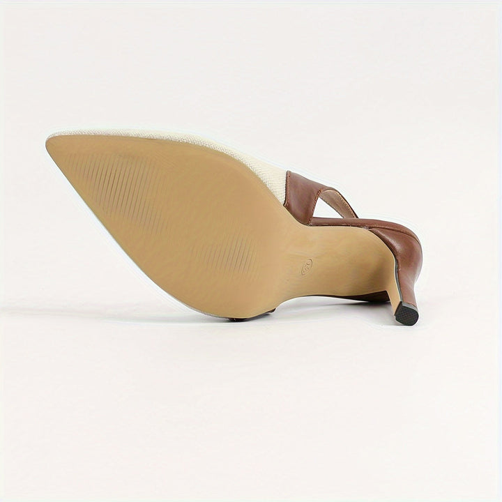 Amélie™ | Slingback Hakken met Contrasterende Kleur