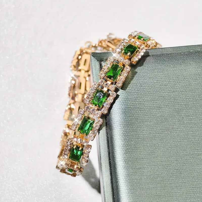 Emerald Groene Statement Gouden Armband