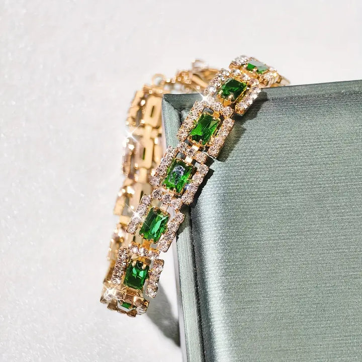 Emerald Groene Statement Gouden Armband