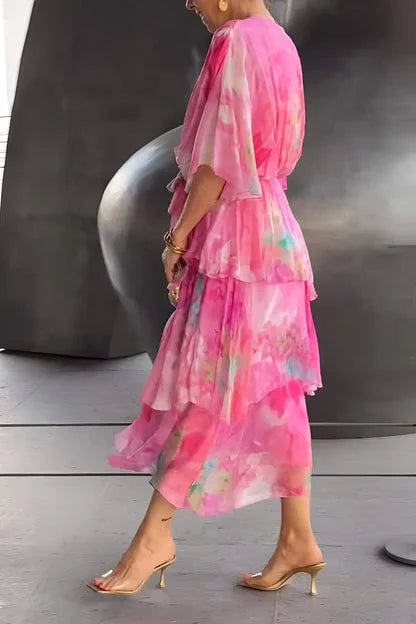 Cassia – Elegante chiffon jurk