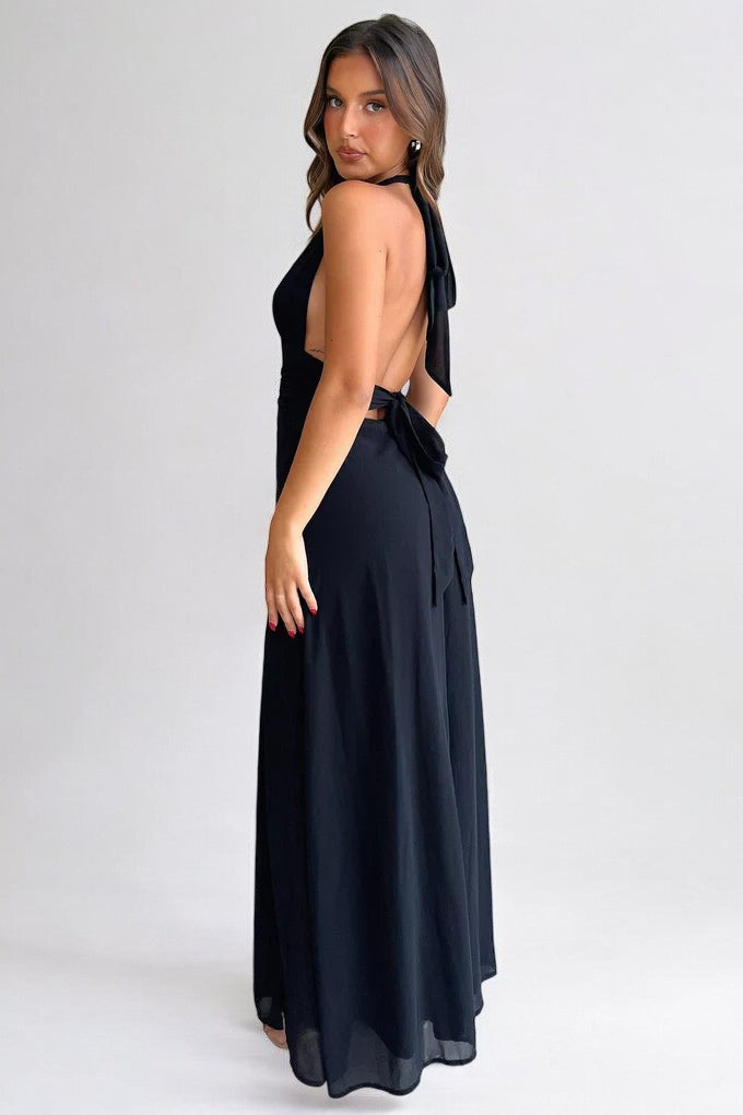LILLI | Stijlvolle Halter Maxi-jurk met Hoge Split