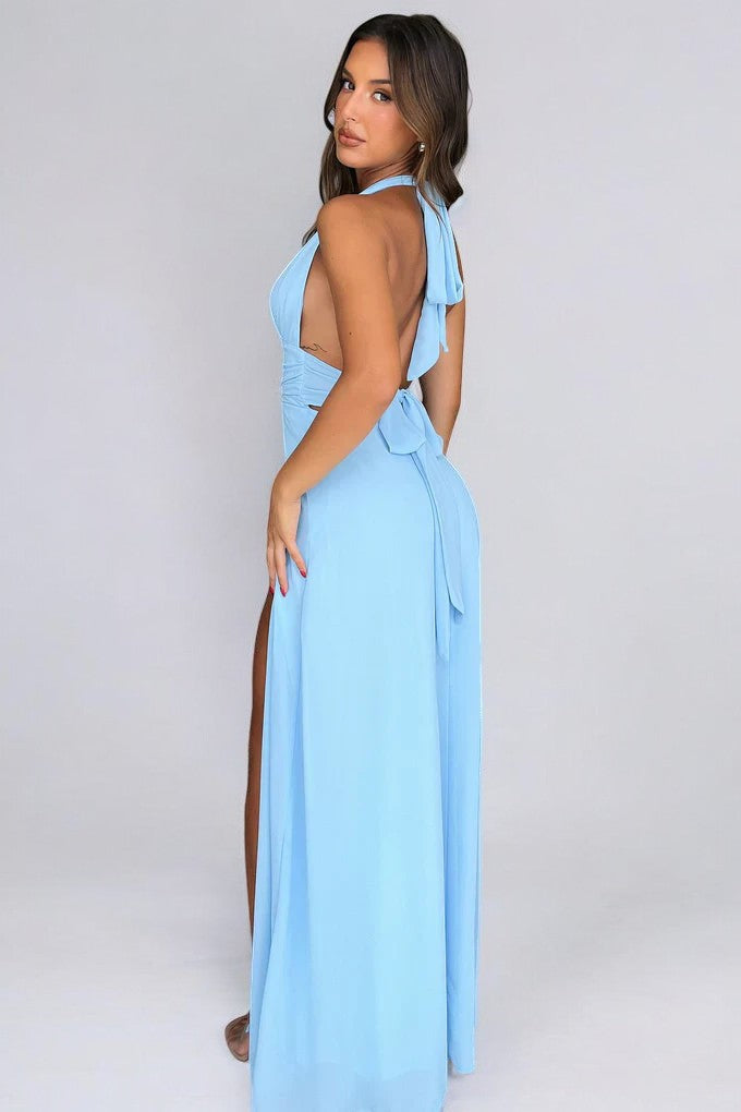 LILLI | Stijlvolle Halter Maxi-jurk met Hoge Split