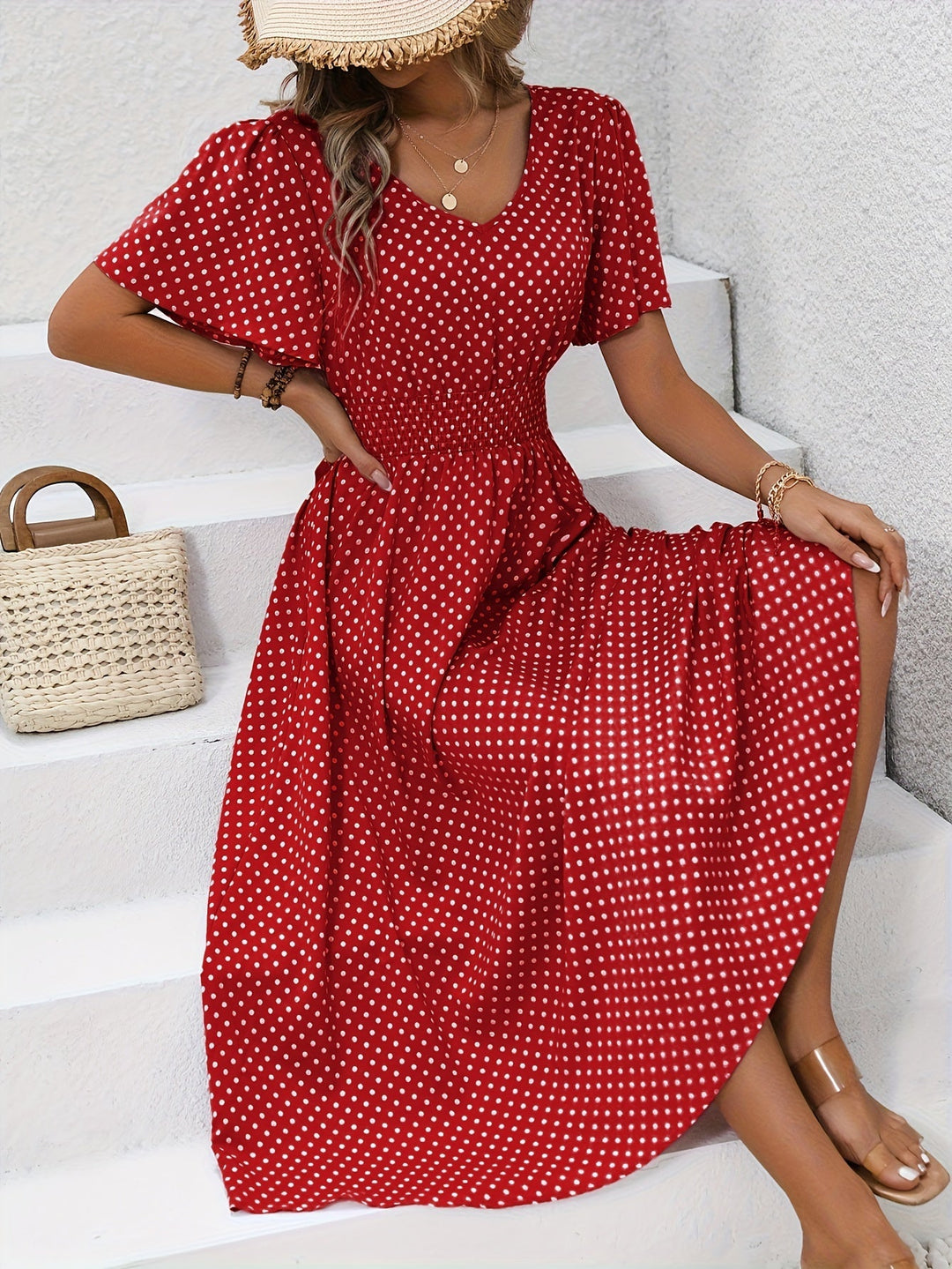 La Scintilla | Elegante Pois Jurk Élisa