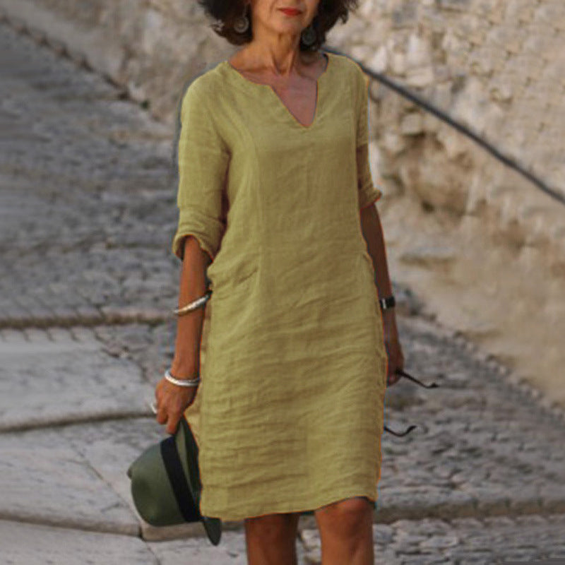 Josette™ | Elegante V-hals Jurk