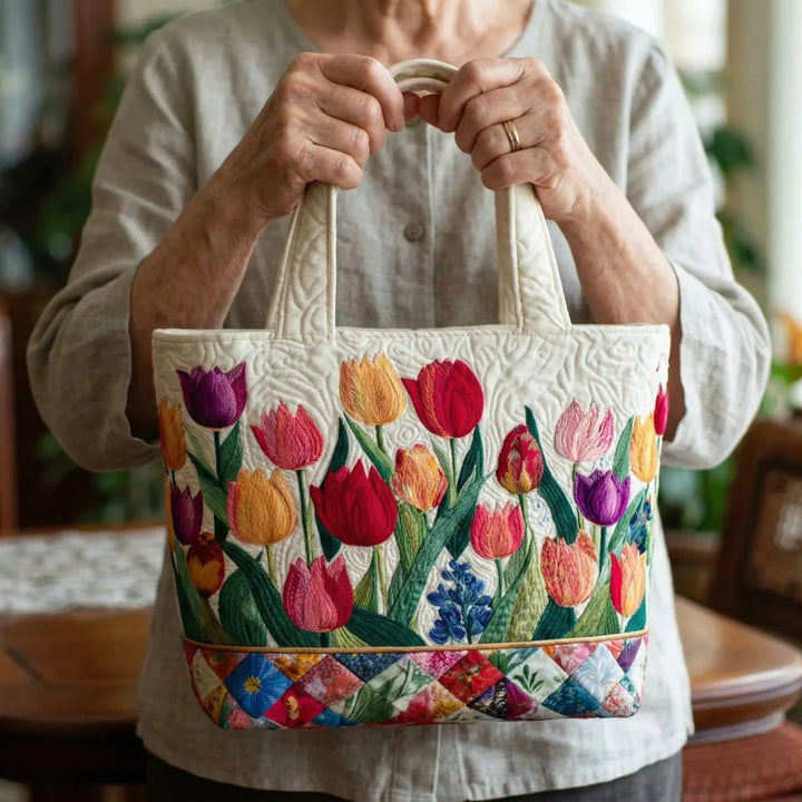 Gequilt Tas - Tulpen Tuin